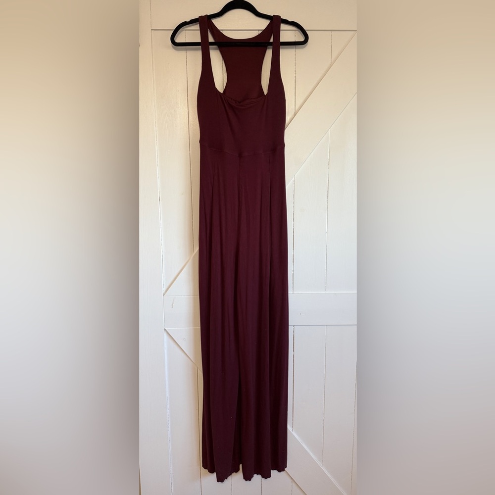 POPFLEX Go With the Flow Jumpsuit Vineyard Wine Size Small